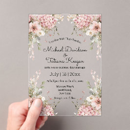 elegant script pink floral minimal chic wedding