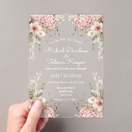 elegant script pink floral minimal wedding