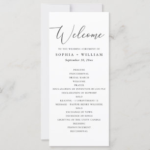 Elegant Script-programmet Minimalist Bröllop Cerem