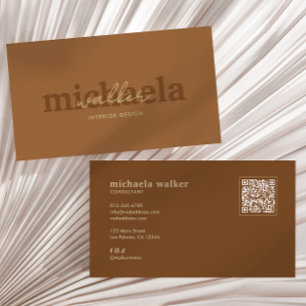 Elegant Script QR-kod & Sociala Medier Visitkort