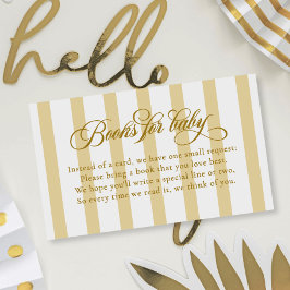 Elegant Script Rand Baby Shower Bokar för Baby Tilläggskort