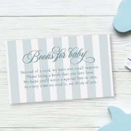 Elegant Script Rand Baby Shower Bokar för Baby Tilläggskort