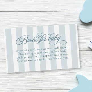 Elegant Script Rand Baby Shower Bokar för Baby Tilläggskort