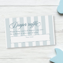 Elegant Script & Rand Baby Shower Raffle Tilläggskort