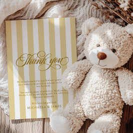 Elegant Script & Rand Baby Shower Tack Kort