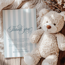 Elegant Script & Rand Baby Shower Tack Kort