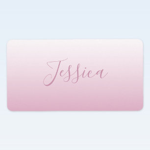 Elegant Script & redigerbar Rosa (valfritt färg) O Adressetikett