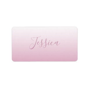 Elegant Script & redigerbar Rosa (valfritt färg) O Adressetikett