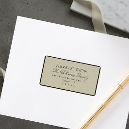 Elegant Script Sage Green Formal Wedding Adressetikett