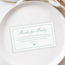 Elegant Script Sage Grönt Bokar for Baby Shower