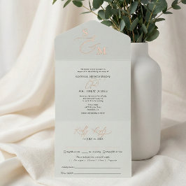 Elegant Script Sage Grönt Minimalist Bröllop