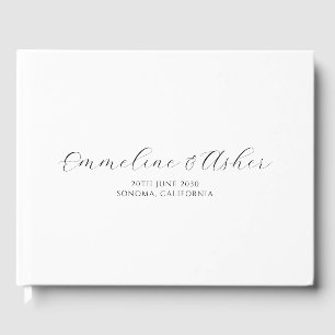 Elegant Script-serif-Personligen Bröllop Gästböcker