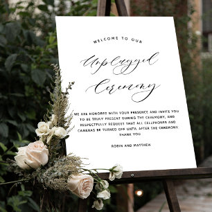 Elegant Script-signatur för ej ansluten Ceremony B Poster