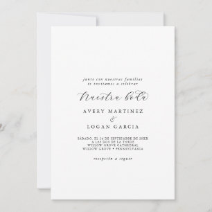 Elegant Script Spain Nuestra Boda Inbjudningar