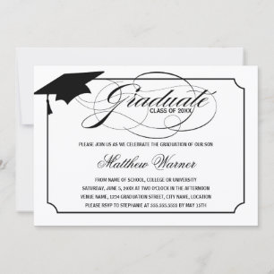 Elegant Script Student Inbjudningar