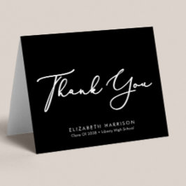 Elegant Script Studenten Black Tack Kort