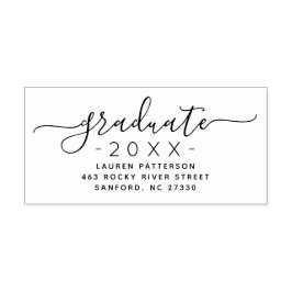 Elegant Script Studenten Returadress Frimärke Självfärgande Stämpel