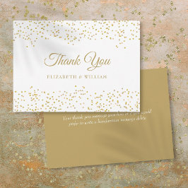 Elegant Script Tack Chic Guld damm konfetti