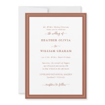 Elegant Script Terrakotta Bröllop
