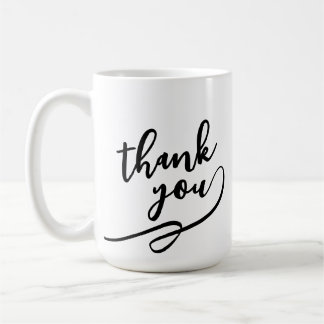 Elegant Script Thank You Gift Mug Kaffemugg