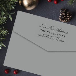 Elegant Script vår Nya adress Returadress Självfärgande Stämpel