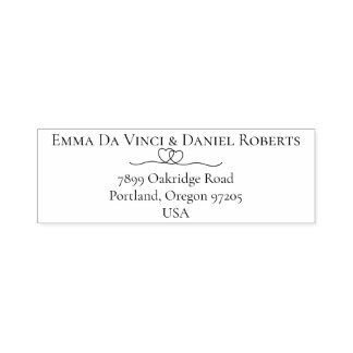 Elegant Script Wedding Return Address Stamp Självfärgande Stämpel