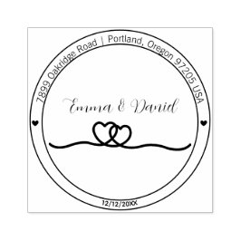 Elegant Script Wedding Return Address Stamp Stämpel