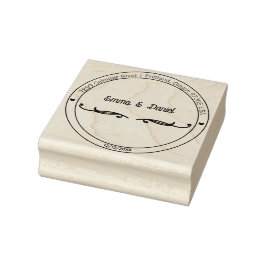 Elegant Script Wedding Return Address Stamp Stämpel