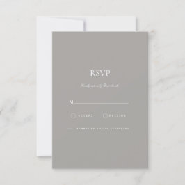 Elegant Script White & Grått OSA kort