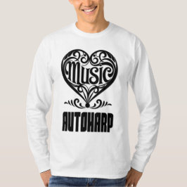 Elegant Scrolled Heart för Autoharp Älskare T Shirt