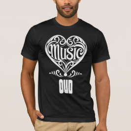 Elegant Scrolled Heart for Oud Älskare T Shirt