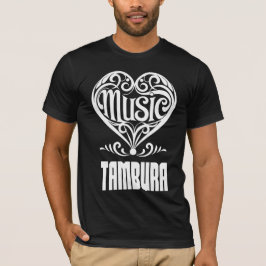 Elegant Scrolled Heart för Tambura Älskare T Shirt