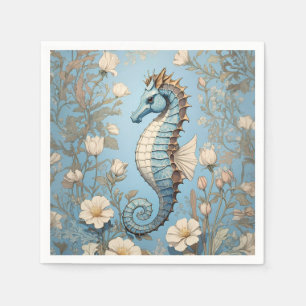Elegant Seahorse William Morris Inspired Pappersservett