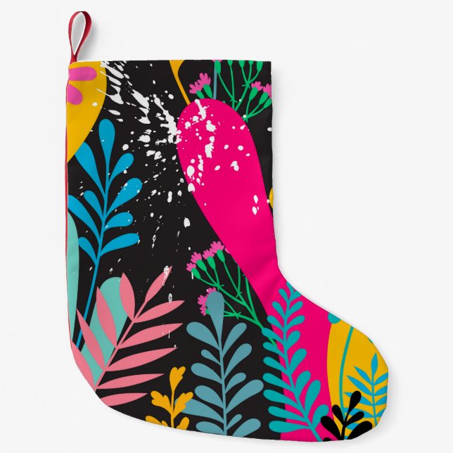 elegant seamless pattern with abstract leaves and  liten julstrumpa (Framsidan)