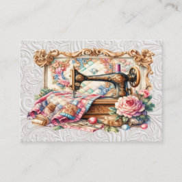 Elegant Seamstress Sewing Visitkort