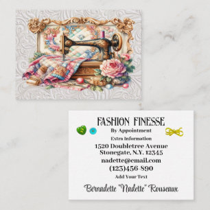 Elegant Seamstress Sewing Visitkort
