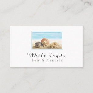 Elegant Seashell Beach Cottage Rental Service Visitkort