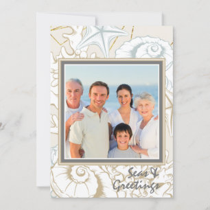 Elegant Seashell Beach Marine Personlig Photo