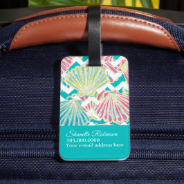 Elegant Seashells Mönster Bagagebricka