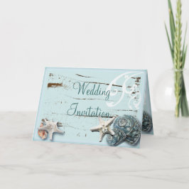 Elegant Seashells Strandbröllop Brevpapper Inbjudan