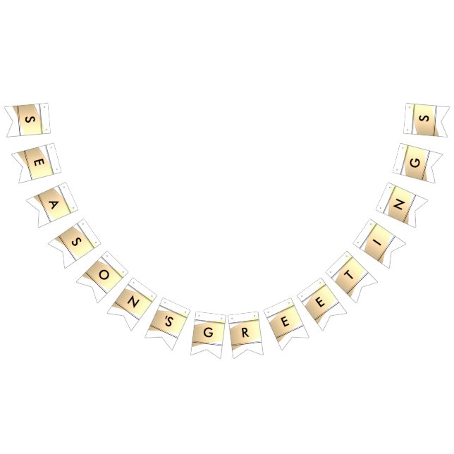 Elegant Season hälsningar Guld Paint Push Swant Vimplar (Alla)