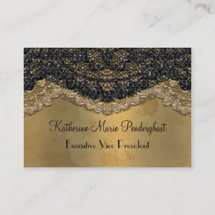 Elegant Segonzac Victorian Black Visitkort