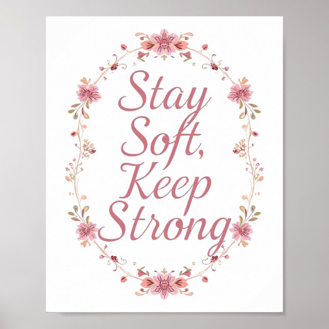 Elegant Self Love and Resilience Saying Poster (Framsidan)