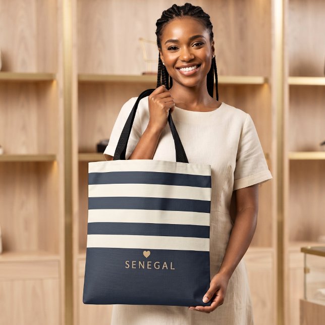Elegant Senegal Favorit Plats Anpassad Monogram  Tygkasse (Skapare uppladdad)