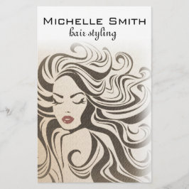 Elegant Sepia Chic Vågigt Hairstyle Hair Extension Flygblad