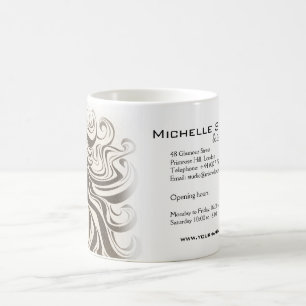 Elegant Sepia Chic Vågigt Hairstyle Hair Extension Kaffemugg