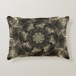 Elegant Sepia Fractal Pillow Prydnadskudde