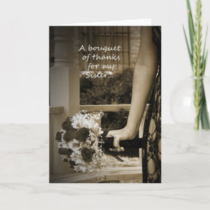Elegant Sepia Sister Matron of Honor-tack Tack Kort
