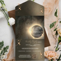 Elegant Sepia Solar Eclipse Anpassningsbar Photo B