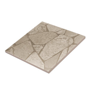 Elegant Sepia Toned Cracks Stones Kakelplatta